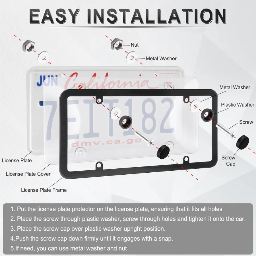 License Plates Cover with Frame