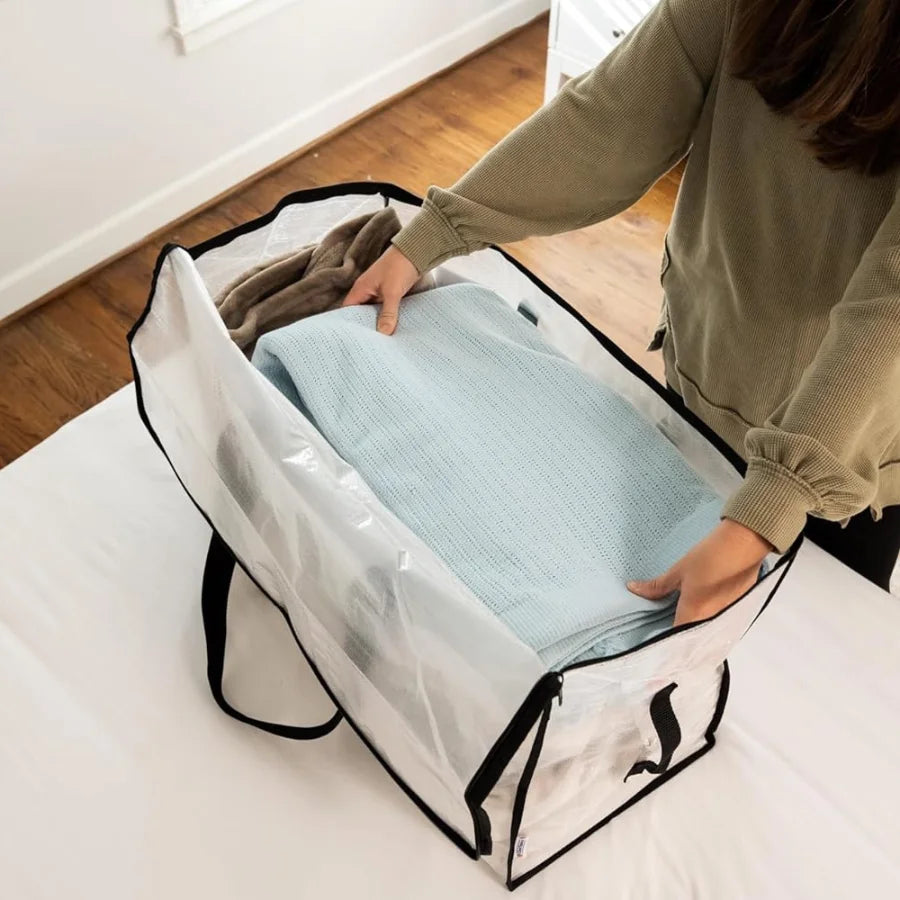 Heavy-Duty Moving Bags with Zippers & Carrying Handles - 5 Pack