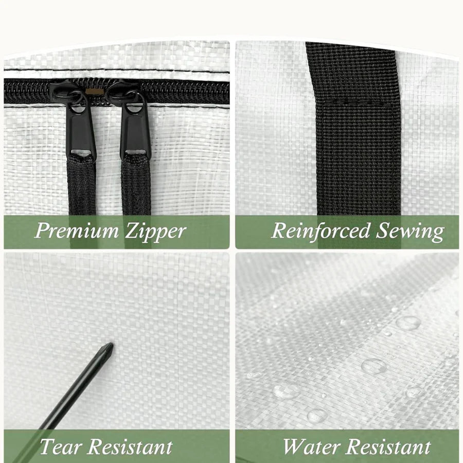 Heavy-Duty Moving Bags with Zippers & Carrying Handles - 5 Pack