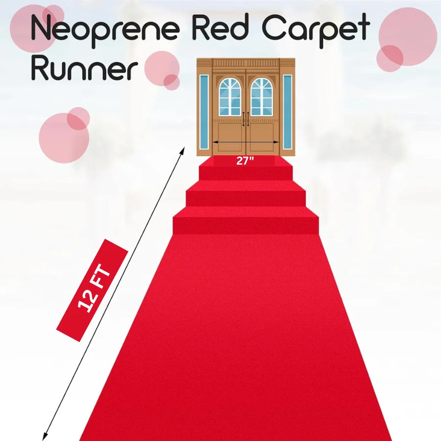 Neoprene Floor Runner Red